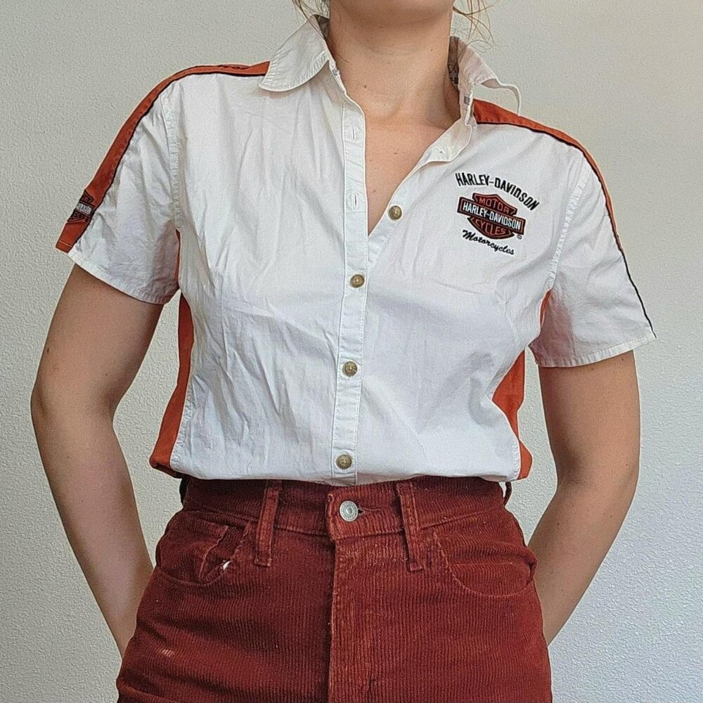 Harley Davidson Women's Button Up Mechanics Shirt